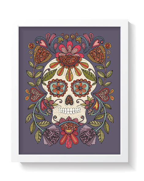 Sugar Skull (purple background)