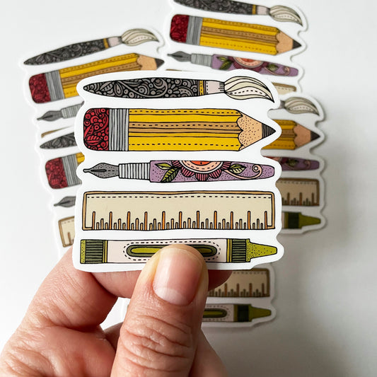 Artist Tools Vinyl Sticker Set