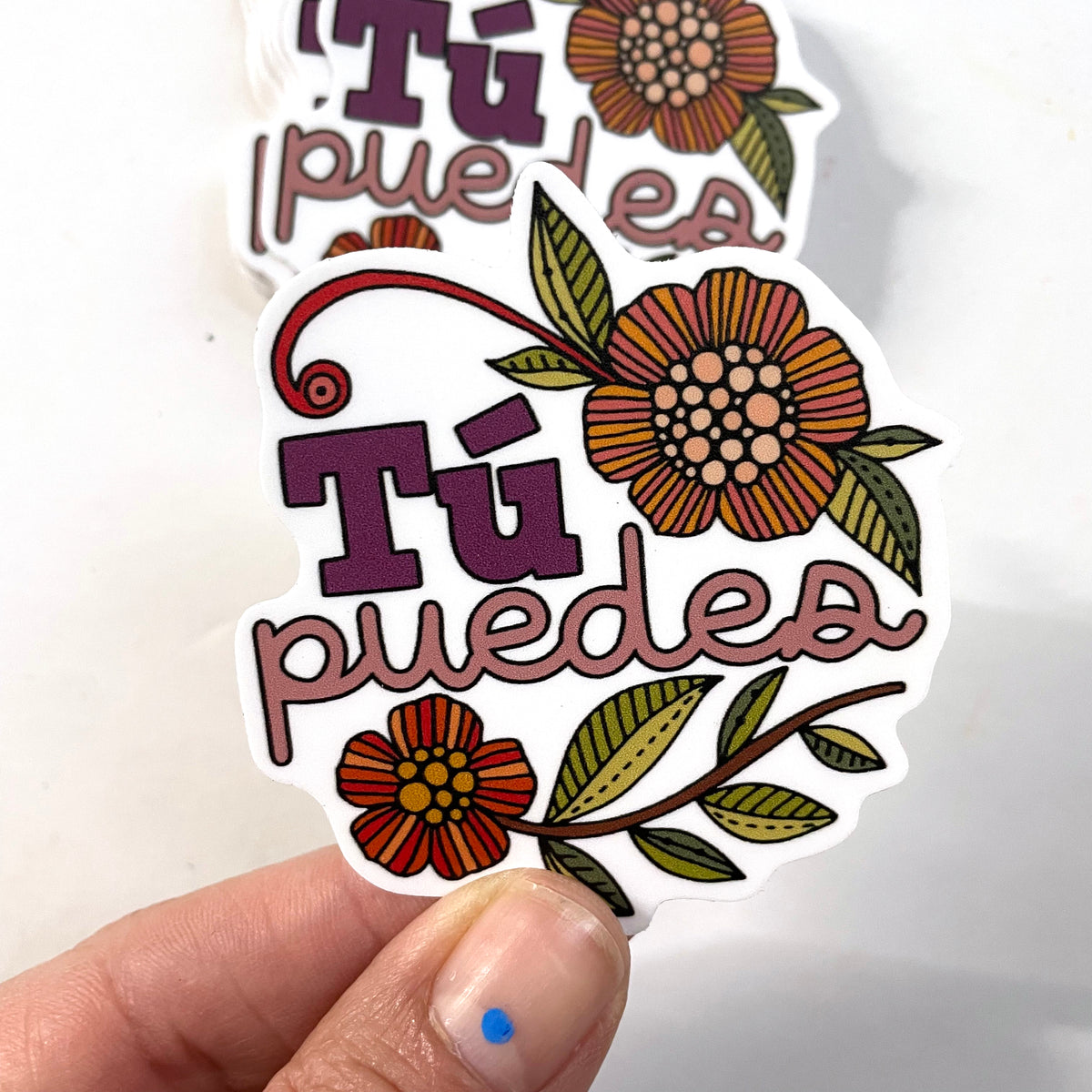 Tu puedes - Waterproof Vinyl Sticker, Spanish Phrase, Latina Gift