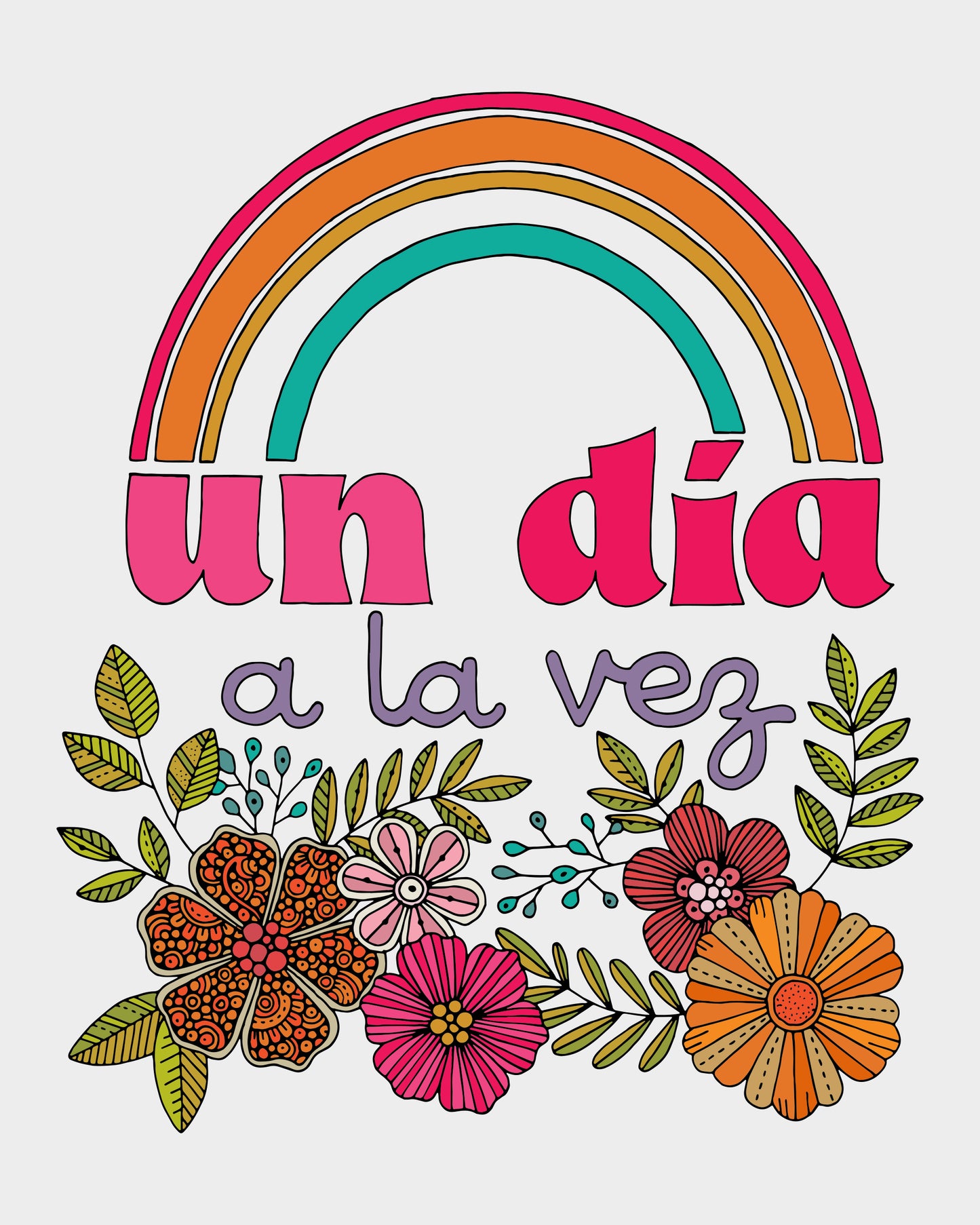 Un día a la vez - Motivational Art Print
