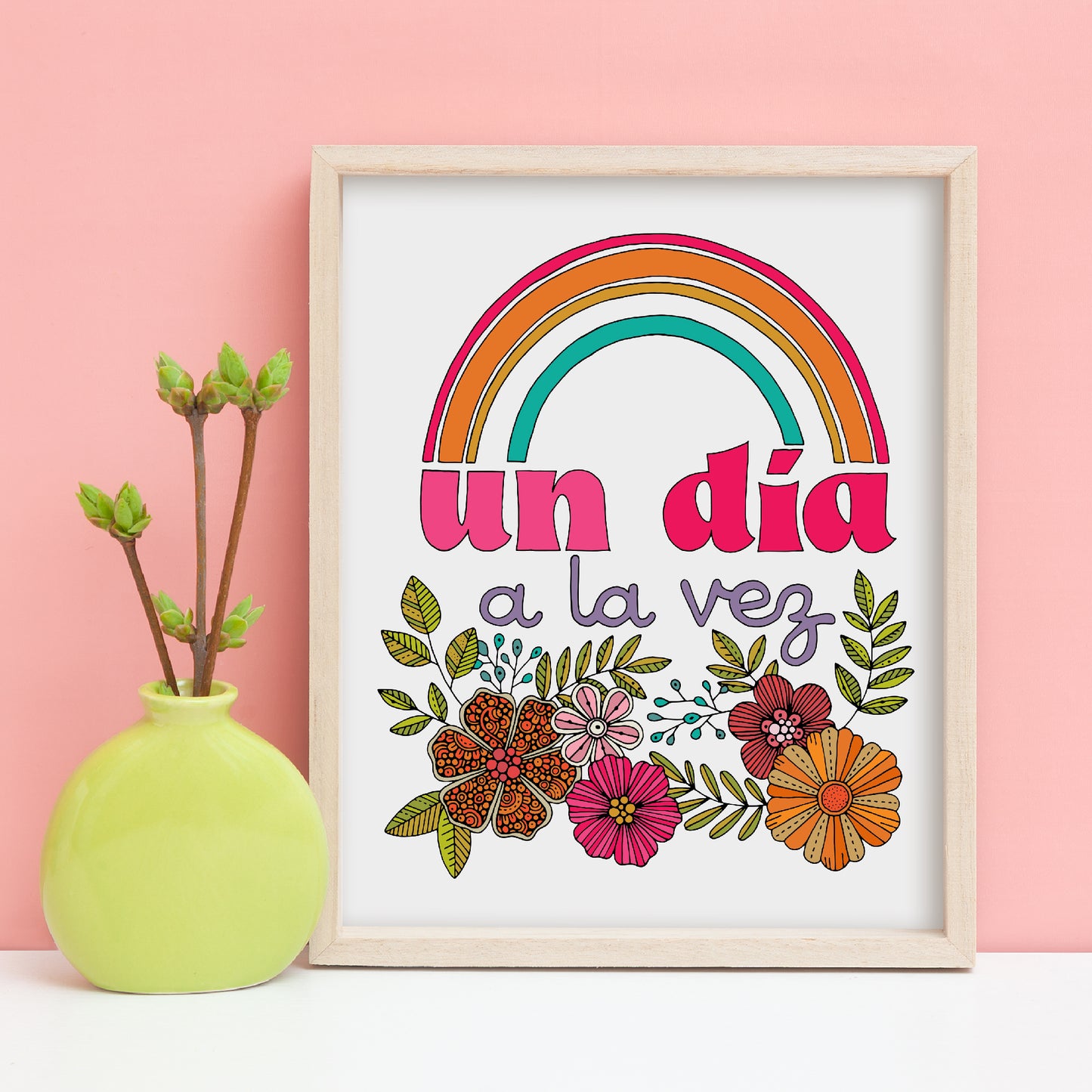 Un día a la vez - Motivational Art Print