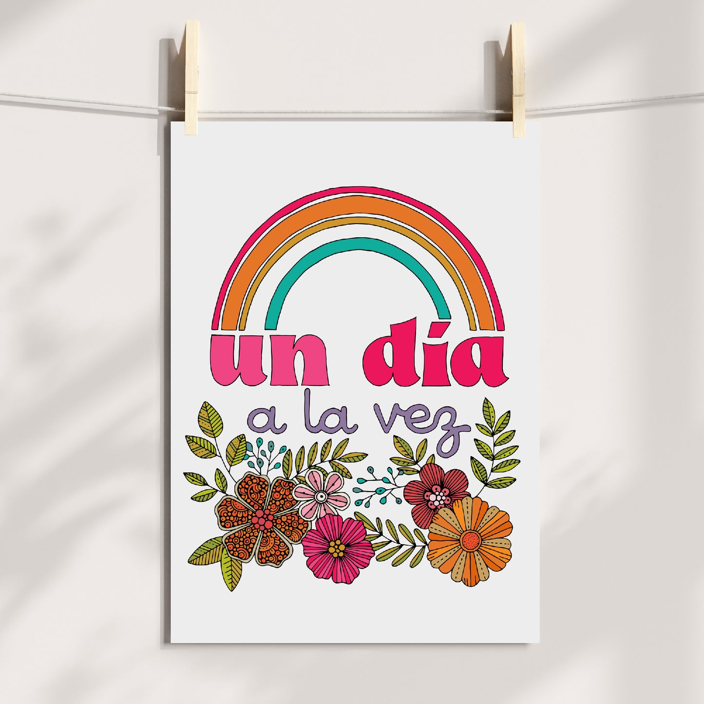 Un día a la vez - Motivational Art Print