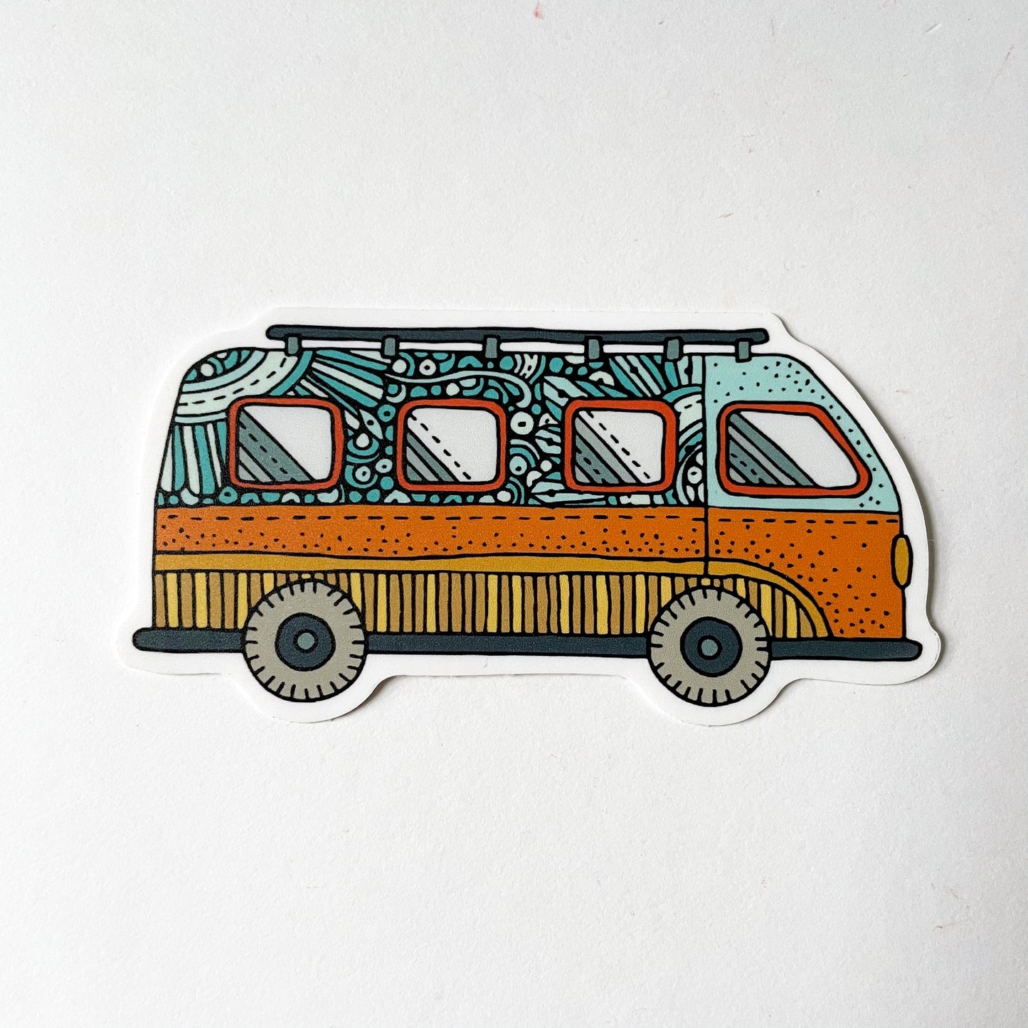 Retro Road Trip Van Vinyl Sticker