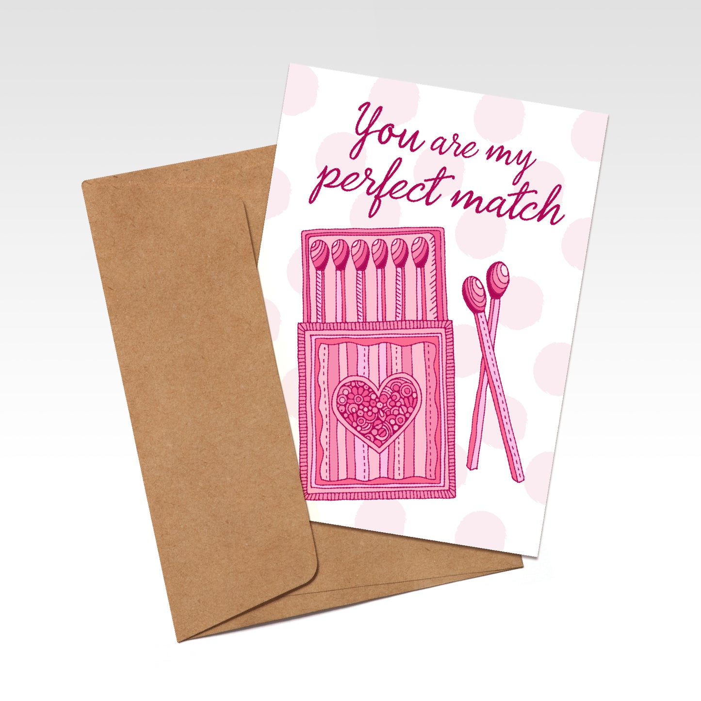 You Are My Match, Funny & Sweet Love, Matchbox Love Card