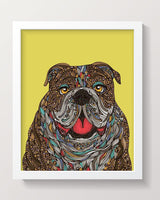 Bill the English Bulldog Art Print