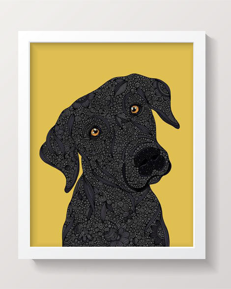 Black Labrador Art Print