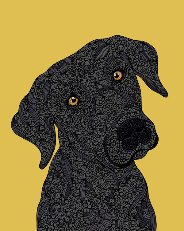 Black Labrador Art Print
