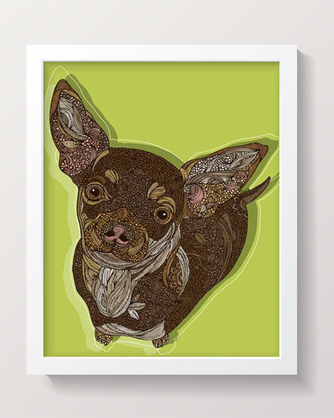 Honcho the chihuahua Art Print