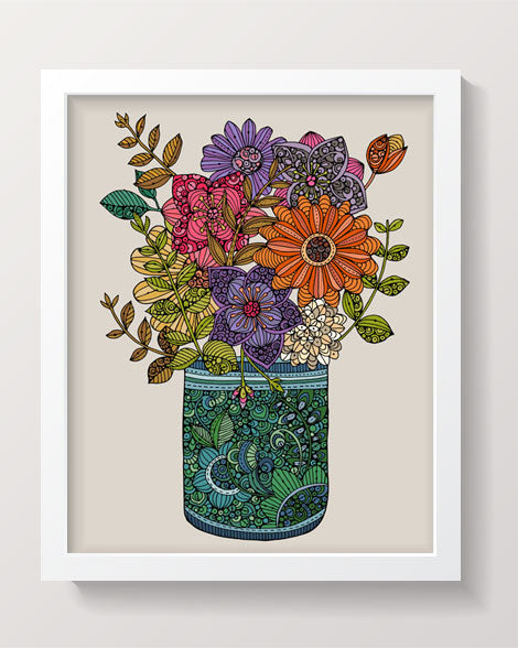 Jar with flowers