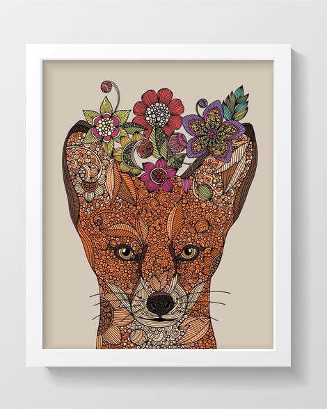 The Fox with flowers