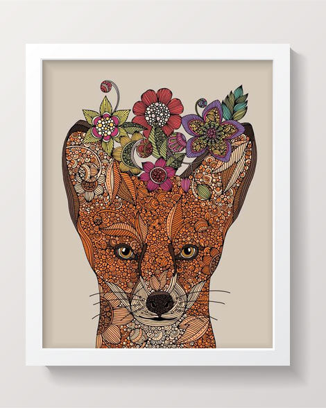 The Fox with flowers