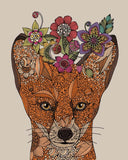The Fox with flowers