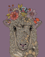The sheep with flowers