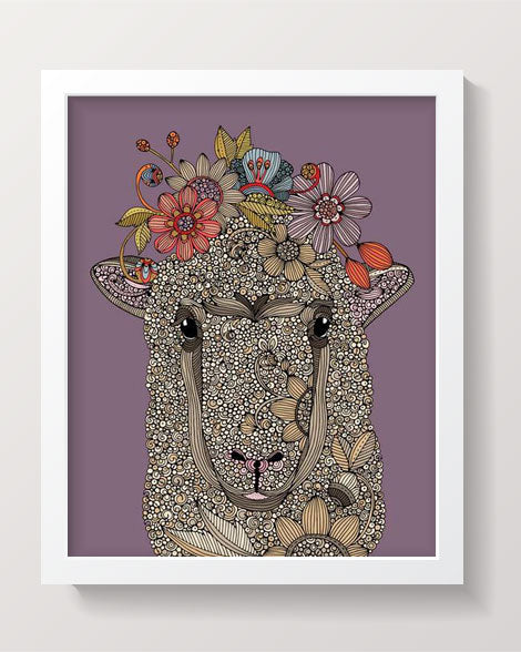 The sheep with flowers