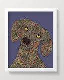 Roxie the dachshund Art Print
