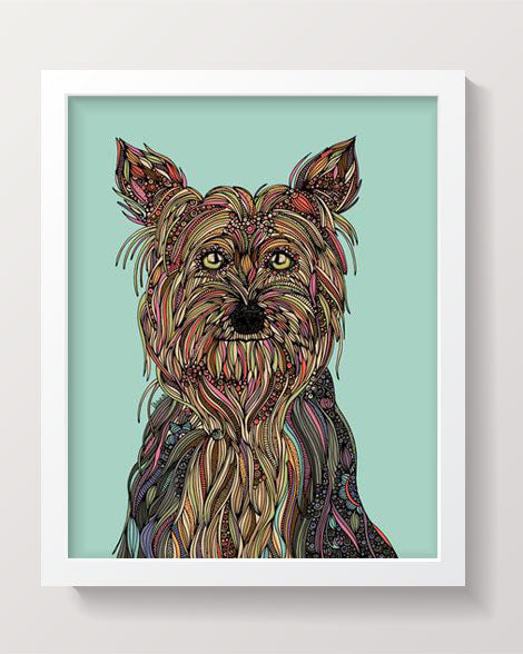 Trixie the Yorkshire terrier Art Print
